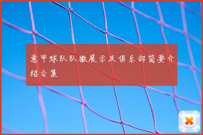 意甲球队队徽展示及俱乐部简要介绍合集